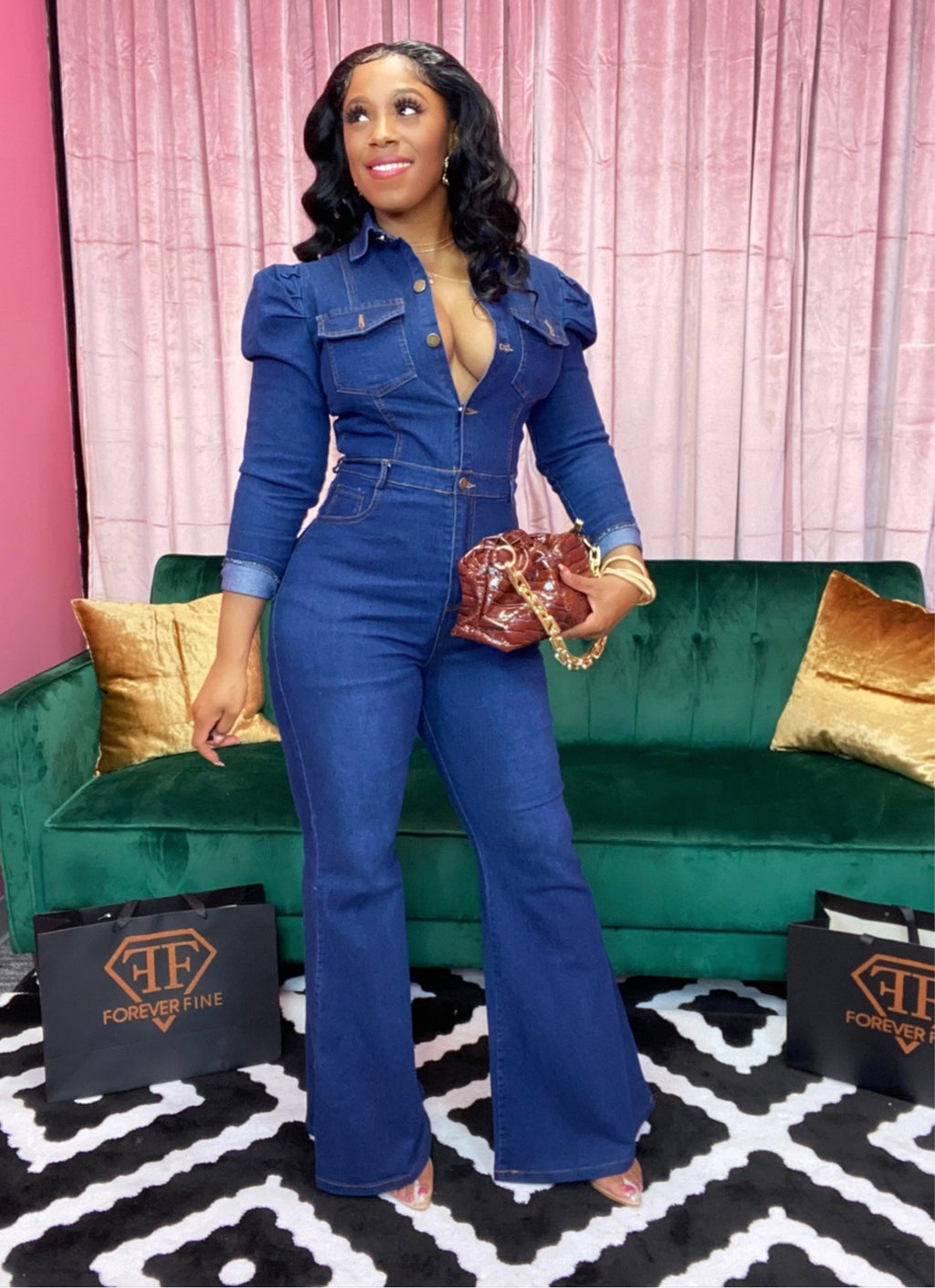 Farrah (Denim Jumpsuit)